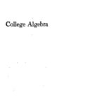 خرید و دانلود نسخه کامل کتاب College algebra