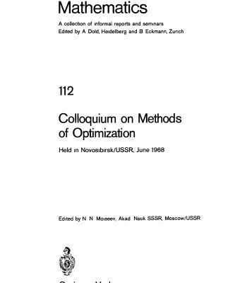 خرید و دانلود نسخه کامل کتاب Colloquium on Methods of Optimization