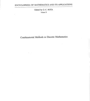 خرید و دانلود نسخه کامل کتاب Combinatorial methods in discrete mathematics