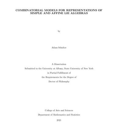 خرید و دانلود نسخه کامل کتاب Combinatorial models for representations of simple and affine Lie algebras