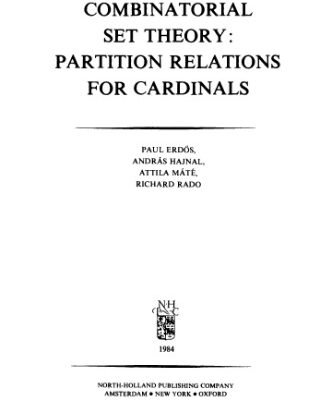 خرید و دانلود نسخه کامل کتاب Combinatorial set theory: Partition relations for cardinals
