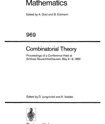خرید و دانلود نسخه کامل کتاب Combinatorial Theory. Proc. conf. Rauischholzhausen, 1982