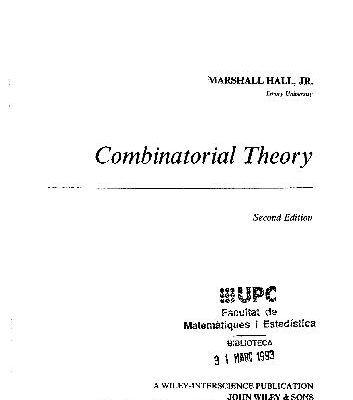 خرید و دانلود نسخه کامل کتاب Combinatorial Theory