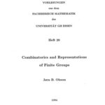 خرید و دانلود نسخه کامل کتاب Combinatorics and Representations of Finite Groups