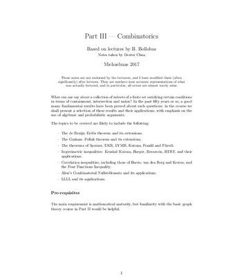 خرید و دانلود نسخه کامل کتاب Combinatorics