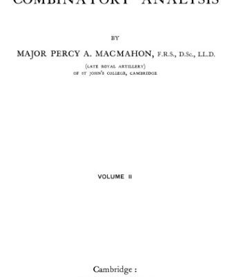 خرید و دانلود نسخه کامل کتاب Combinatory Analysis – Volume 2