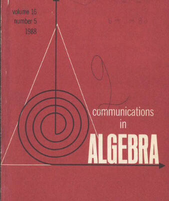 خرید و دانلود نسخه کامل کتاب Communications in Algebra, volume 16, number 5, 1988