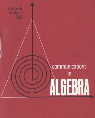 خرید و دانلود نسخه کامل کتاب Communications in Algebra, volume 26, number 1, 1998