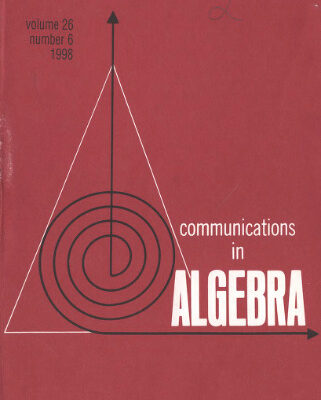 خرید و دانلود نسخه کامل کتاب Communications in Algebra, volume 26, number 6, 1998