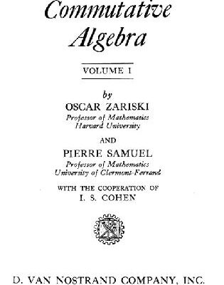 خرید و دانلود نسخه کامل کتاب Commutative Algebra Volume I