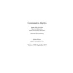 خرید و دانلود نسخه کامل کتاب Commutative Algebra: Winter Term 2019/2020