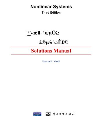 خرید و دانلود نسخه کامل کتاب Complete Solution Manual for Nonlinear Systems