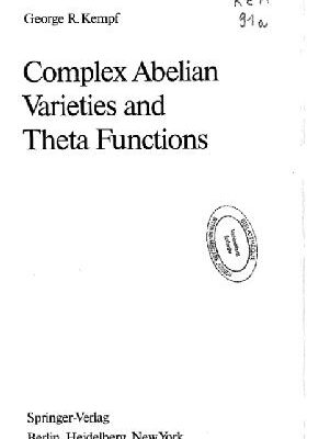 خرید و دانلود نسخه کامل کتاب Complex abelian varieties and theta functions