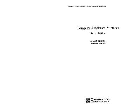 خرید و دانلود نسخه کامل کتاب Complex Algebraic Surfaces