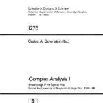 خرید و دانلود نسخه کامل کتاب Complex Analysis I. Proc. Special Year, Maryland, 1985-86