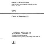 خرید و دانلود نسخه کامل کتاب Complex Analysis III. Proc. Special Year, Maryland, 1985-86