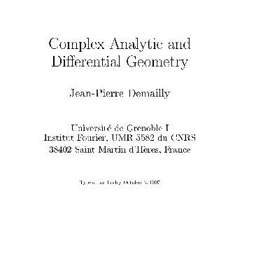 خرید و دانلود نسخه کامل کتاب Complex Analytic and Differential Geometry