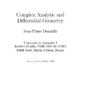 خرید و دانلود نسخه کامل کتاب Complex Analytic Differential Geometry