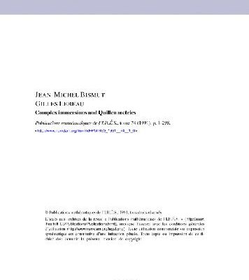 خرید و دانلود نسخه کامل کتاب Complex immersions and Quillen metrics
