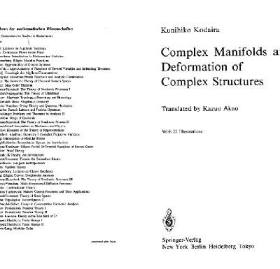 خرید و دانلود نسخه کامل کتاب Complex manifolds and deformation of complex structures
