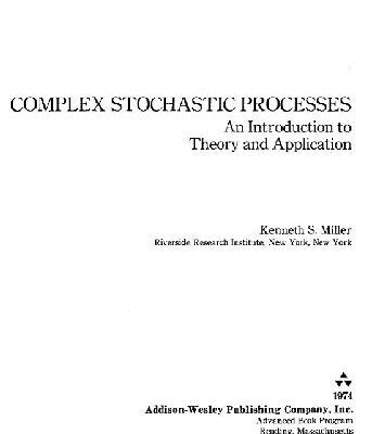 خرید و دانلود نسخه کامل کتاب Complex stochastic processes: an introduction to theory and application