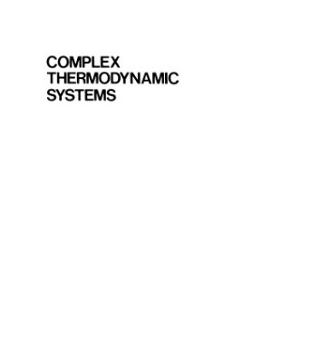 خرید و دانلود نسخه کامل کتاب Complex thermodynamic systems