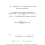 خرید و دانلود نسخه کامل کتاب Complexity of Description Logics with Concrete Domains [PhD Thesis]