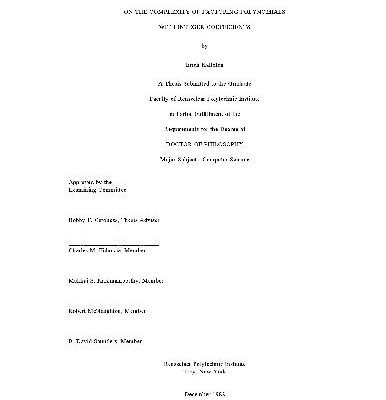 خرید و دانلود نسخه کامل کتاب Complexity of polynomial factorization