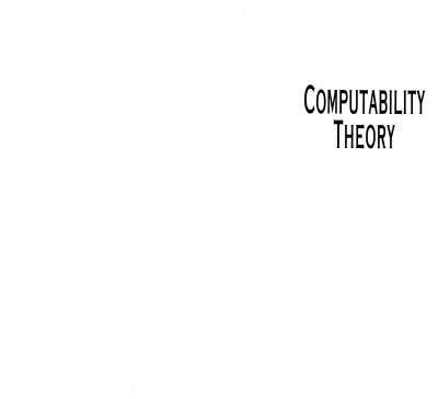 خرید و دانلود نسخه کامل کتاب Computability Theory (Chapman Hall Crc Mathematics Series)