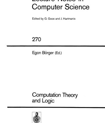 خرید و دانلود نسخه کامل کتاب Computation Theory and Logic