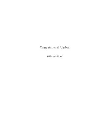 خرید و دانلود نسخه کامل کتاب Computational Algebra