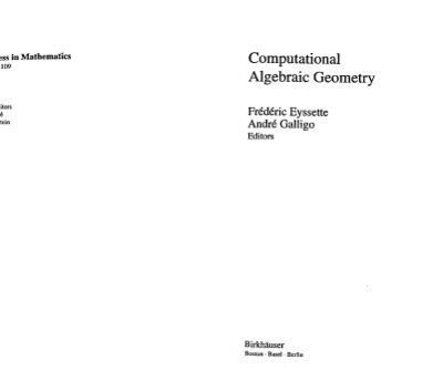 خرید و دانلود نسخه کامل کتاب Computational Algebraic Geometry