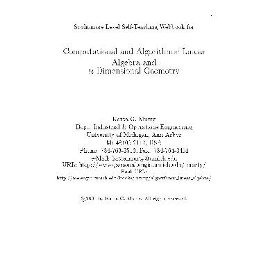 خرید و دانلود نسخه کامل کتاب Computational and Algorithmic Linear Algebra and n-Dimensional Geometry
