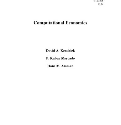 خرید و دانلود نسخه کامل کتاب Computational economics