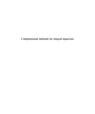 خرید و دانلود نسخه کامل کتاب Computational Methods for Integral Equations
