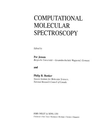 خرید و دانلود نسخه کامل کتاب Computational Molecular Spectroscopy
