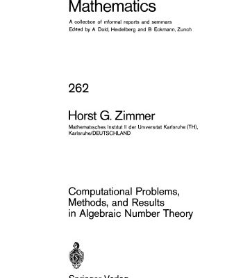 خرید و دانلود نسخه کامل کتاب Computational Problems, Methods and Results in Algebraic Number Theory