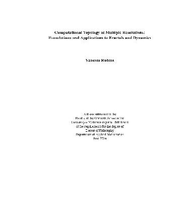 خرید و دانلود نسخه کامل کتاب Computational topology at multiple resolutions