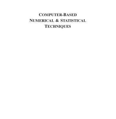 خرید و دانلود نسخه کامل کتاب Computer-Based Numerical & Statistical Techniques (Mathematics)