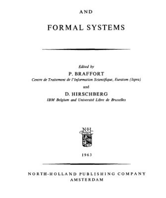 خرید و دانلود نسخه کامل کتاب Computer programming and formal systems