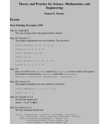 خرید و دانلود نسخه کامل کتاب Computer science with Mathematica – Errata