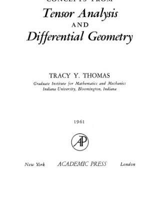 خرید و دانلود نسخه کامل کتاب Concepts from Tensor Analysis and Differential Geometry