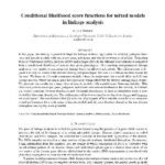 خرید و دانلود نسخه کامل کتاب Conditional likelihood score functions for mixed models in linkage analysis