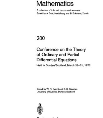 خرید و دانلود نسخه کامل کتاب Conference on the Theory of Ordinary and Partial Differential Equations