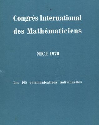 خرید و دانلود نسخه کامل کتاب Congres international des mathematiciens. NICE 1970