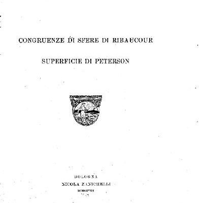 خرید و دانلود نسخه کامل کتاب Congruenze di sfere di Ribaucour e superficie di Peterson