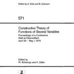 خرید و دانلود نسخه کامل کتاب Constructive Theory of Functions of Several Variables: Proceedings of a Conference Held at Oberwolfach April 25 – May 1, 1976