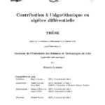 خرید و دانلود نسخه کامل کتاب Contribution a l’algorithmique en algebre differentielle