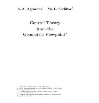خرید و دانلود نسخه کامل کتاب Control theory from the geometric viewpoint