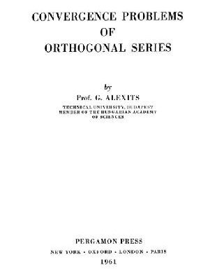 خرید و دانلود نسخه کامل کتاب Convergence Problems of Orthogonal Series